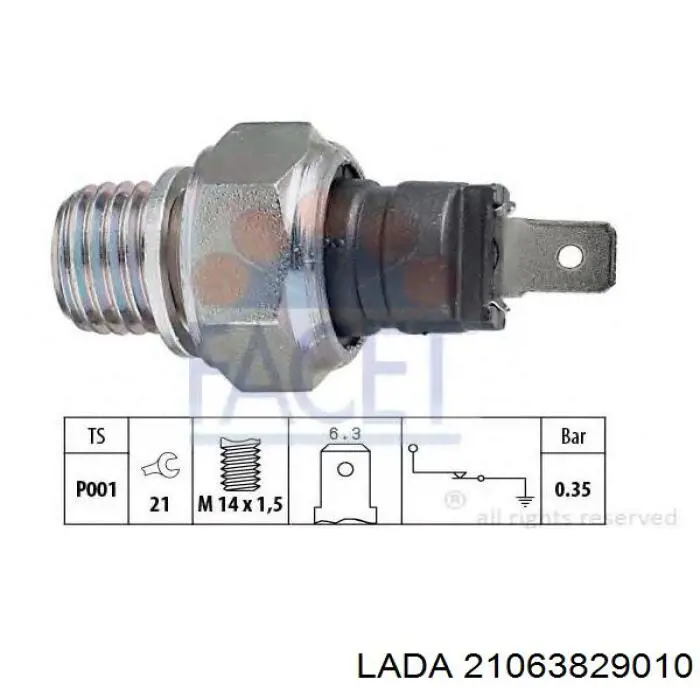 Датчик давления масла 21063829010 Lada