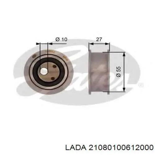21080100612000 Lada Ролик натяжителя ремня ГРМ