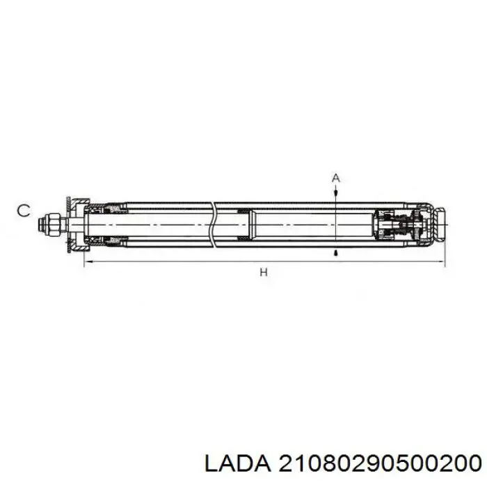 21080290500200 Lada амортизатор передний