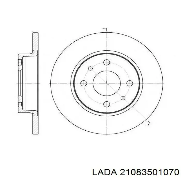 21083501070 Lada Диск тормозной передний