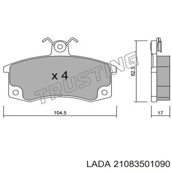 Колодки Lada 21083501090 цена, от 10.15 USD