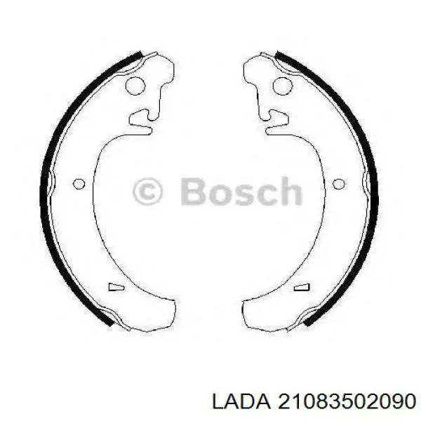 Задние барабанные колодки 21083502090 Lada