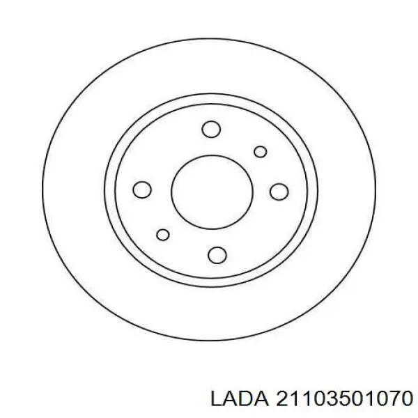 Передние тормозные диски 21103501070 Lada