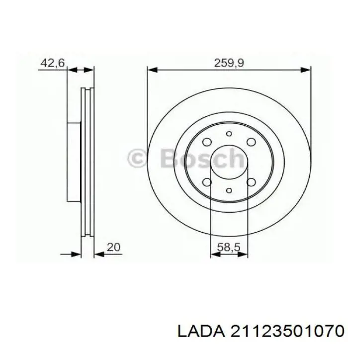 Тормоз дисковый передний Lada 21123501070 цена, от 25.17 USD