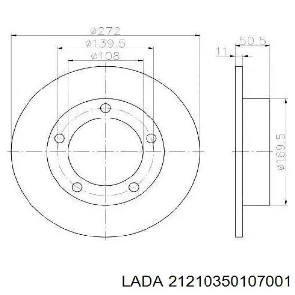 Тормоз дисковый передний Lada 21210350107001 цена, от 23.33 USD