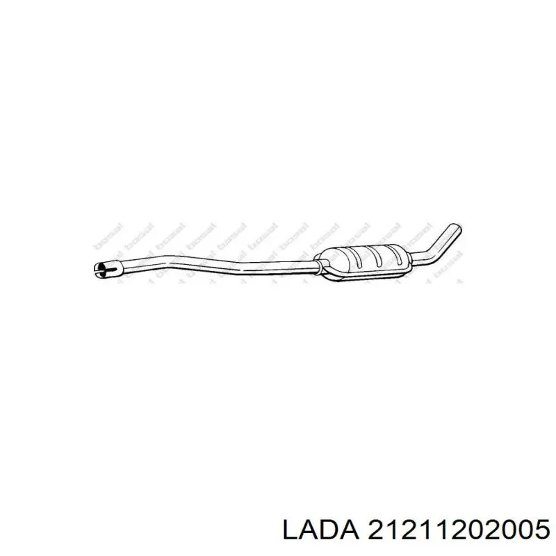 Купить 21211202005 Lada Выхлоп центральный
