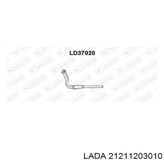 Купить 21211203010 Lada Приёмная труба