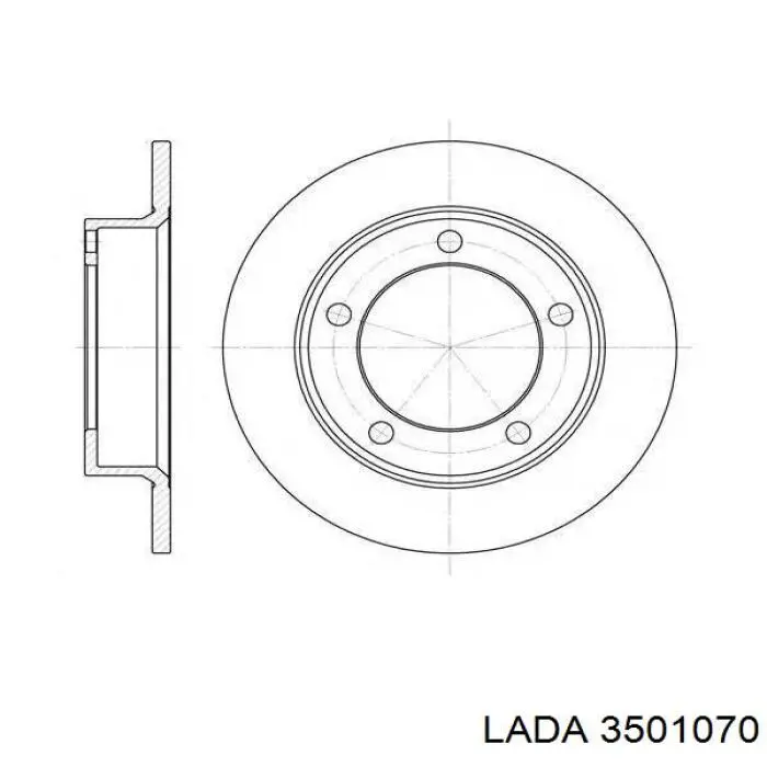 Передние тормозные диски 3501070 Lada