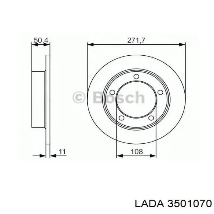 3501070 Lada Диск тормозной передний