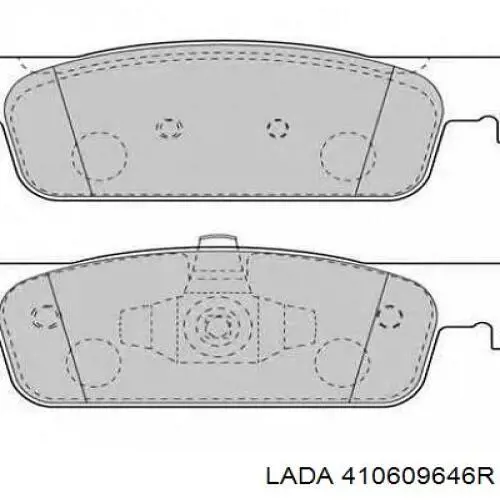 Передние тормозные колодки 410609646R Lada