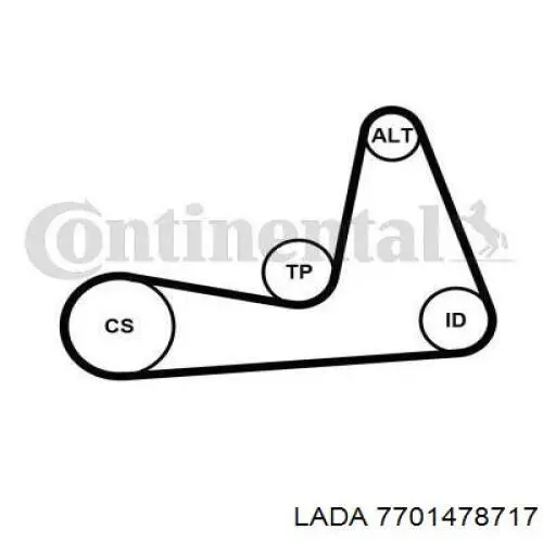 Ремень приводной 7711946466 Renault (RVI)