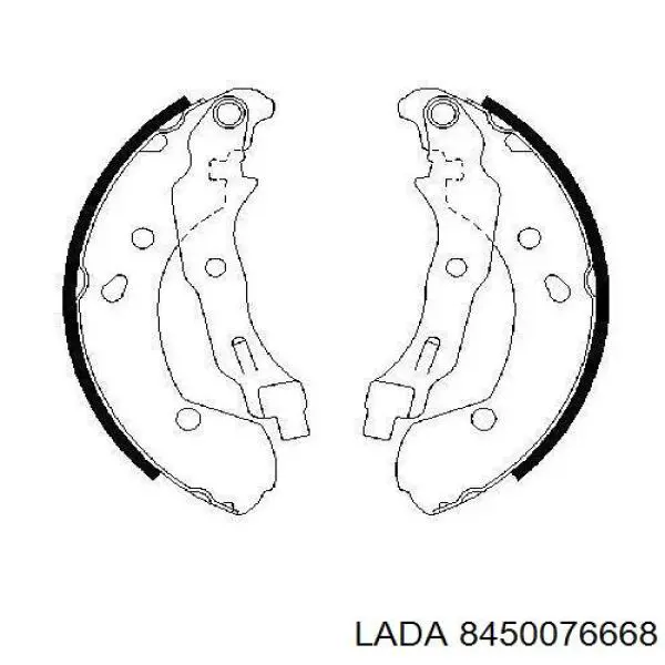 8450076668 Lada Барабанные тормозные колодки