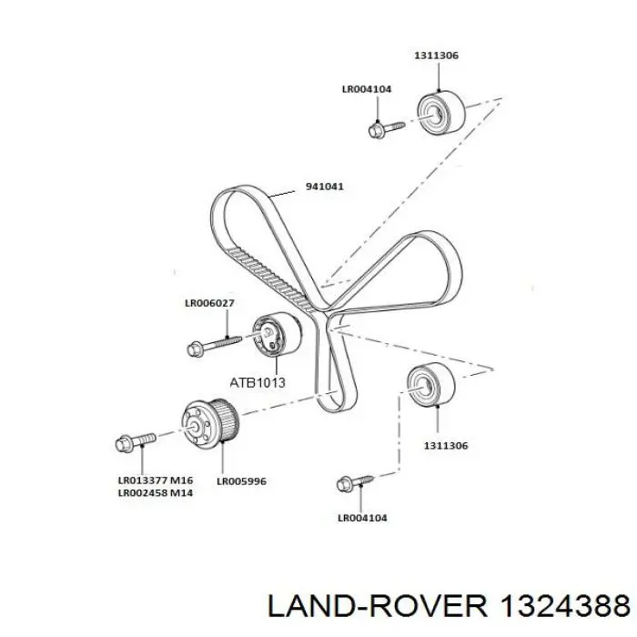 ГРМ ремни, комплект Land Rover 1324388 цена, от 152.02 USD