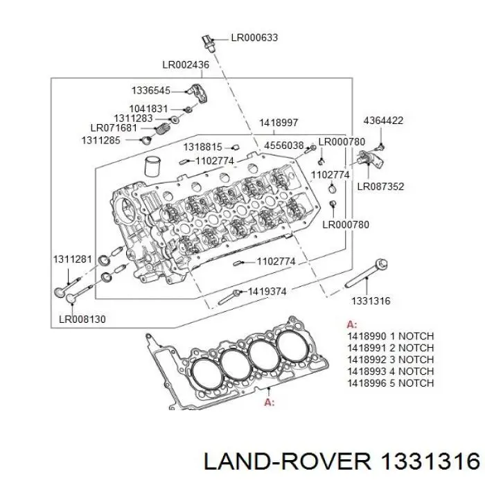 Болт ГБЦ 1331316LR Britpart