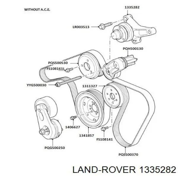 1335282 Land Rover кронштейн вискомуфты системы охлаждения опорный