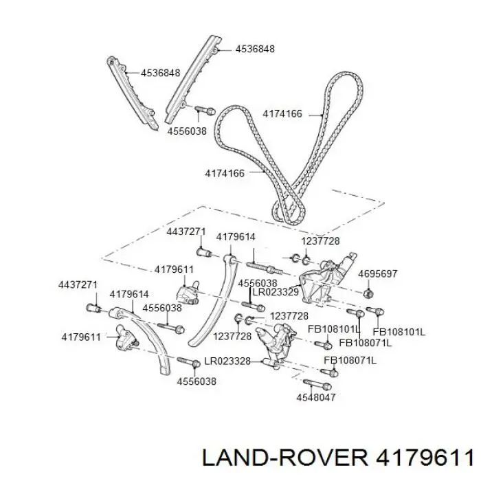 Натяжитель цепи ГРМ Land Rover 4179611 цена, от 22.60 USD