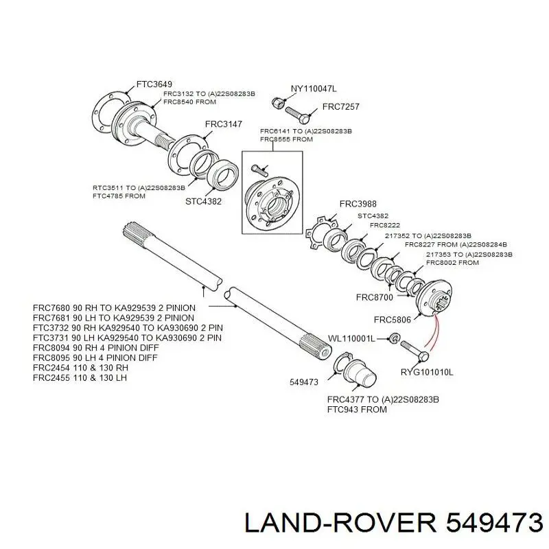  Land Rover 549473 цена, от 0.71 USD