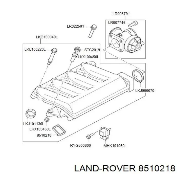Прокладка всасывающего коллектора Land Rover 8510218 цена, от 3.47 USD