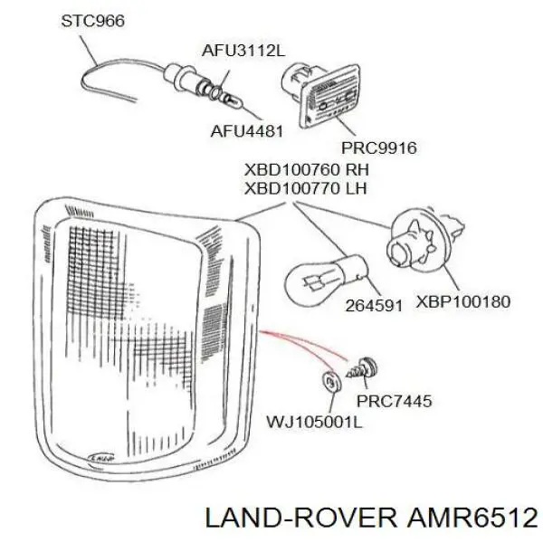 Указатель поворота правый на Land Rover Discovery II 