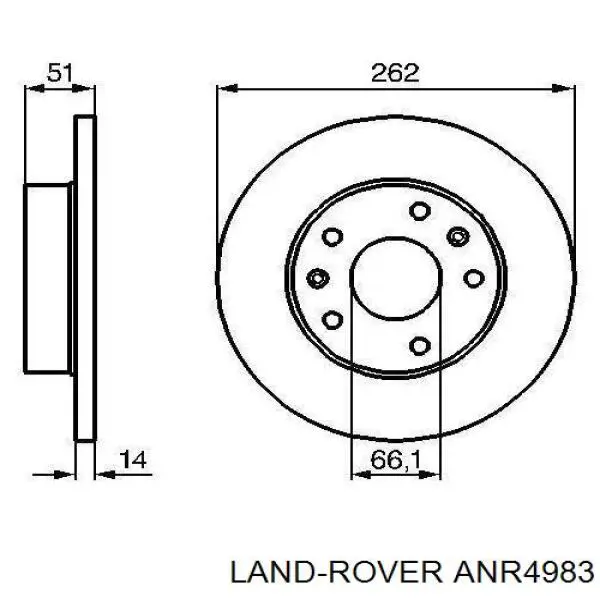 Передние тормозные диски ANR4983 Land Rover