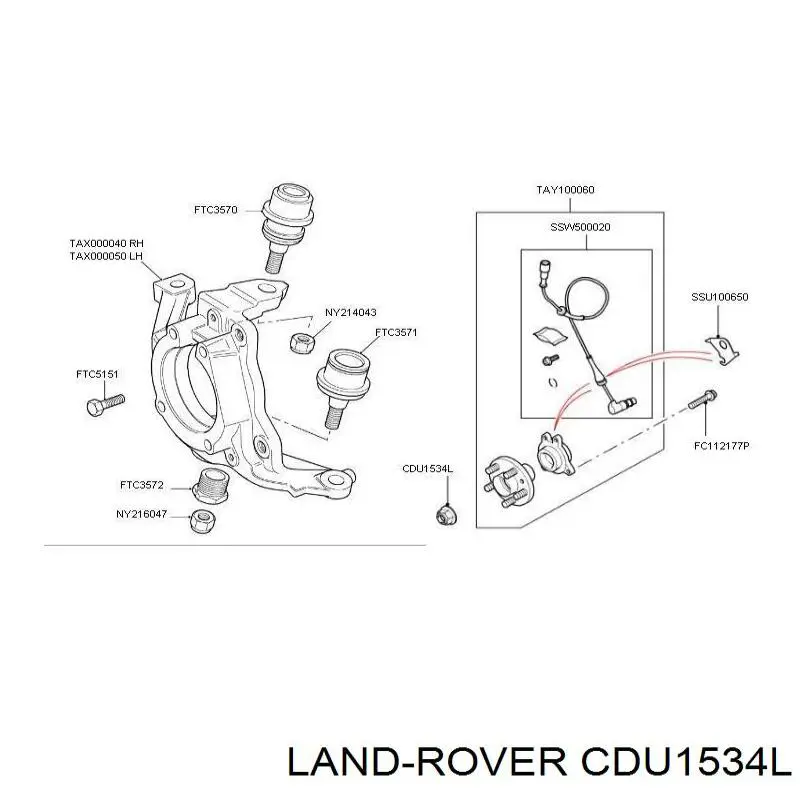 Купить CDU1534L Land Rover Подшипник передней ступицы