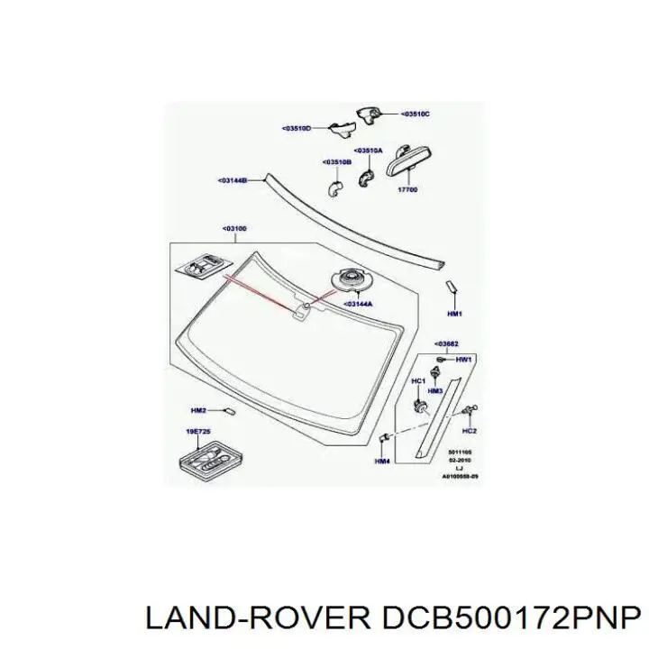 Молдинг лобового стекла верхний Rover DCB500050PMD цена, от 31.05 USD