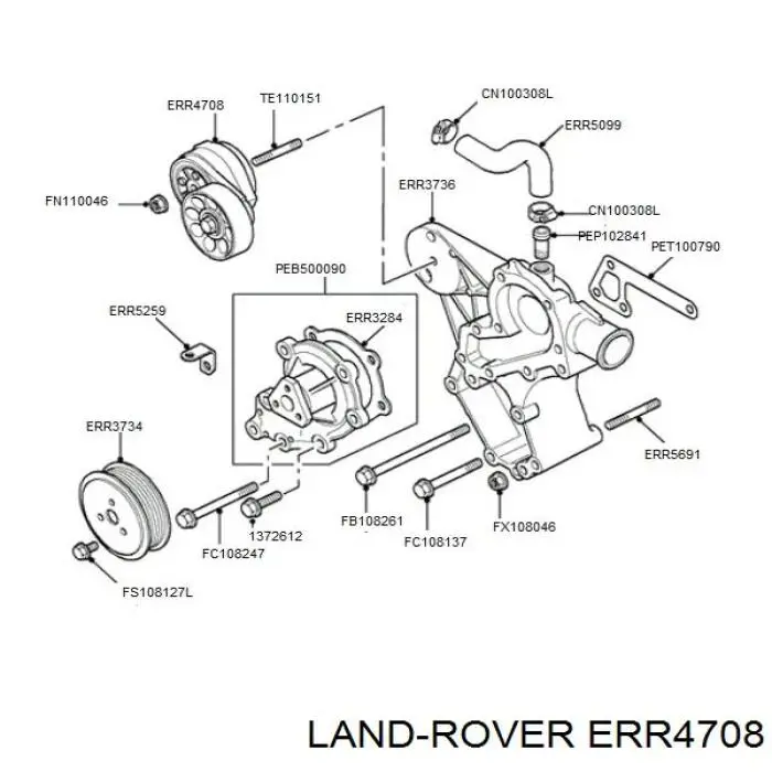 ERR4708 Land Rover Натяжитель клинового ремня