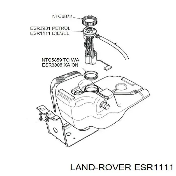Модуль топливного насоса с датчиком уровня топлива на Land Rover Range Rover II 