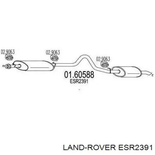 Выхлоп задний Land Rover ESR2391 цена, от 85.80 USD