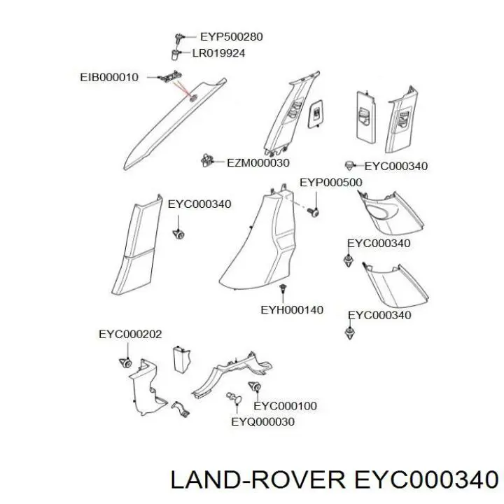  Land Rover EYC000340 цена, от 3.36 USD