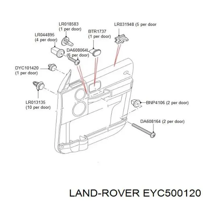 Купить 1571079 Ford Пистон крепления обшивки двери