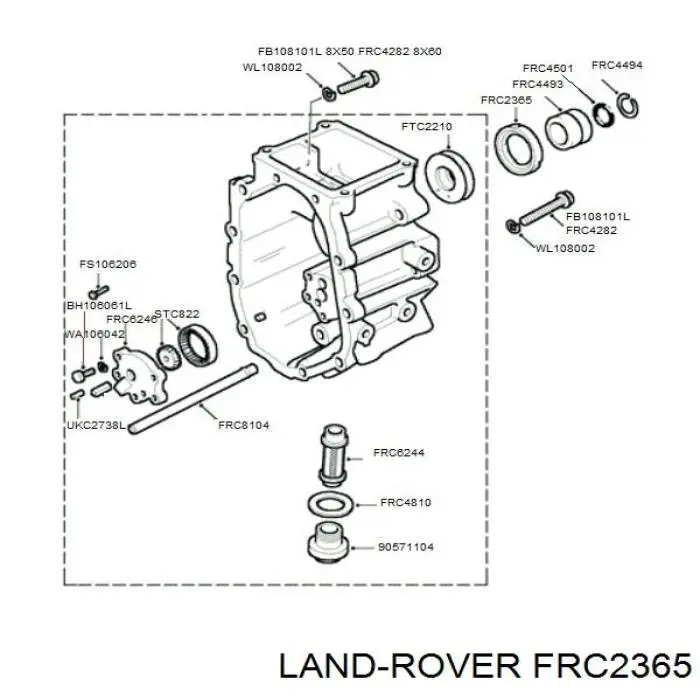 Сальник АКПП/КПП входного вала Land Rover FRC2365 цена, от 47.48 USD