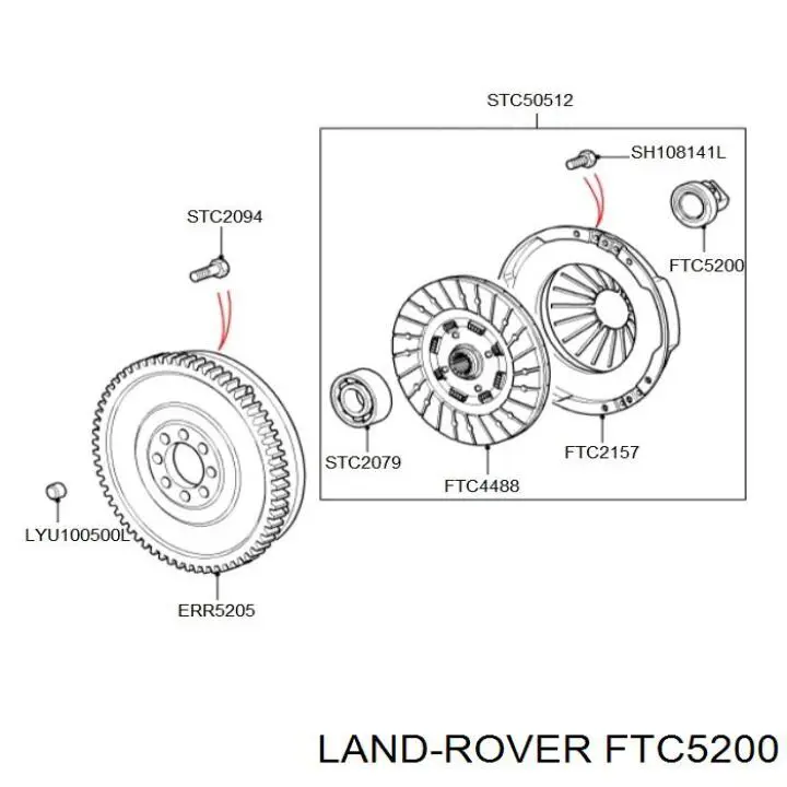Выжимной подшипник FRC9568 Britpart
