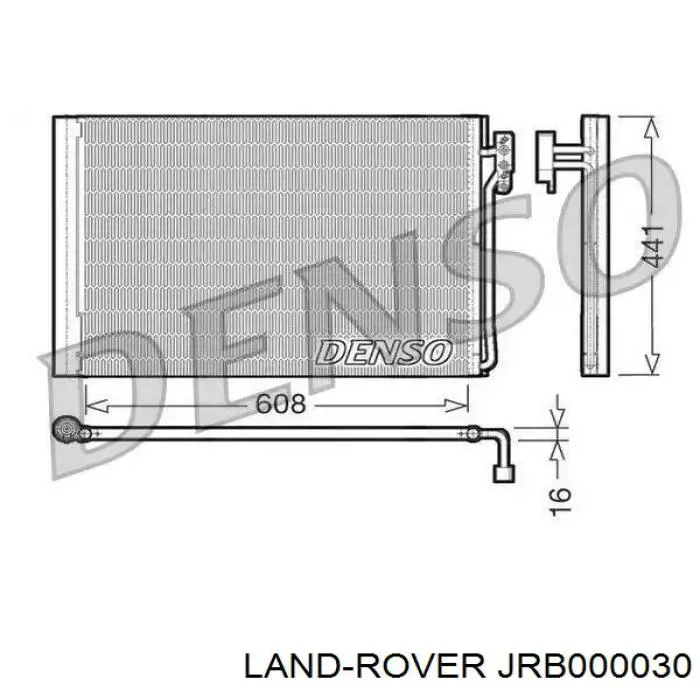 JRB000030 Land Rover Конденсатор