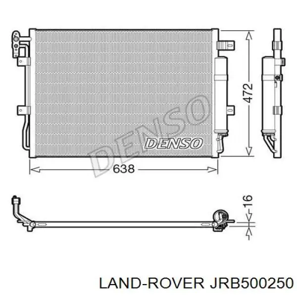 JRB500250 Land Rover радиатор кондиционера