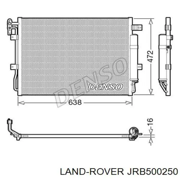 JRB500250 Land Rover radiador de aparelho de ar condicionado