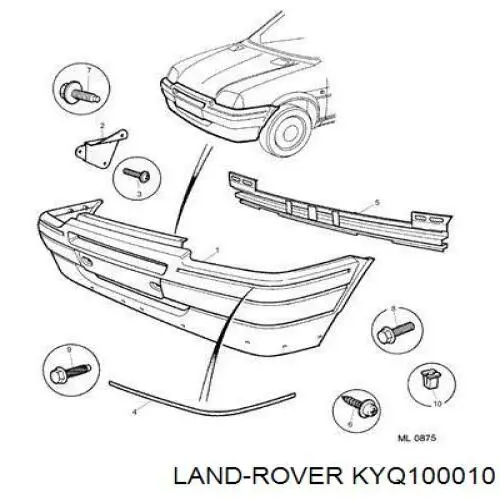  Land Rover KYQ100010 цена, от 1.10 USD