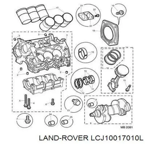Купить LCJ10017010L Land Rover 