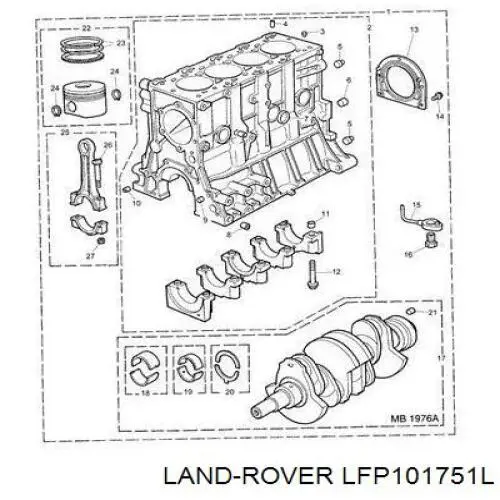 Купить LFP101751L Land Rover 