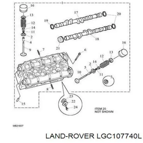 Распредвал двигателя выпускной на Land Rover Freelander I 