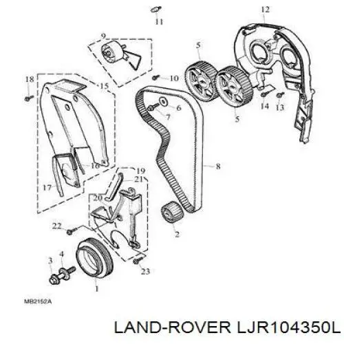 Купить LJR104350L Land Rover Нижняя защита ремня ГРМ