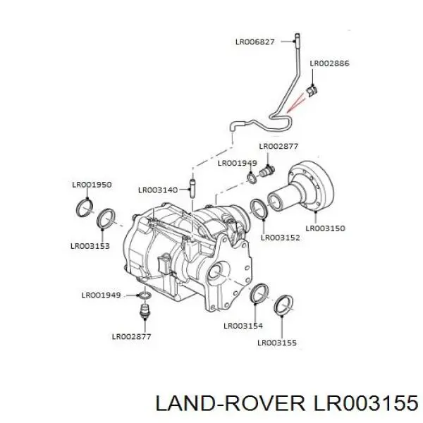 Сальник полуоси переднего моста, левой Land Rover LR003155 цена, от 40.89 USD