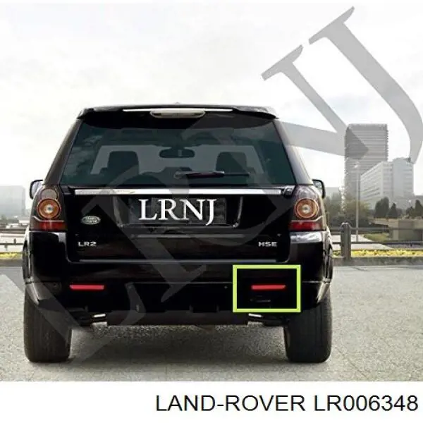 LR006348 Land Rover retrorrefletor (refletor do pára-choque traseiro direito)