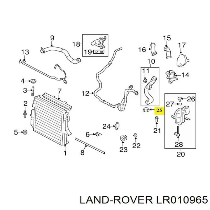 Крышка (пробка) расширительного бачка на Land Rover Range Rover SPORT I 
