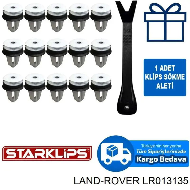 LR013135 Land Rover cápsula (prendedor de fixação de revestimento da porta)