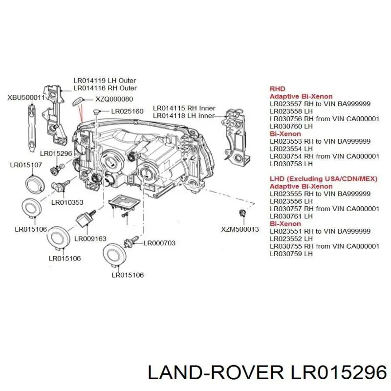 LR015296 Land Rover 