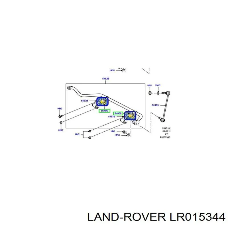 Втулка переднего стабилизатора LR015344 Land Rover