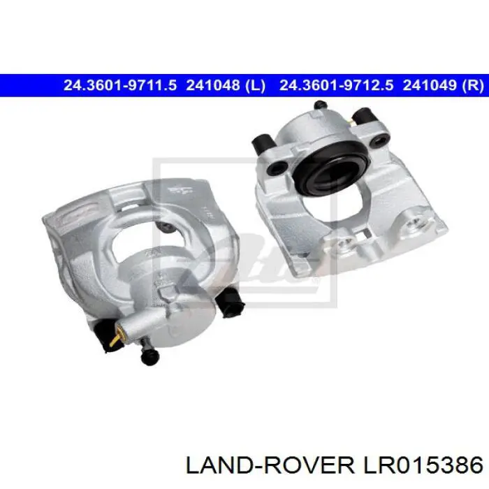 LR015386 Land Rover суппорт тормозной передний правый