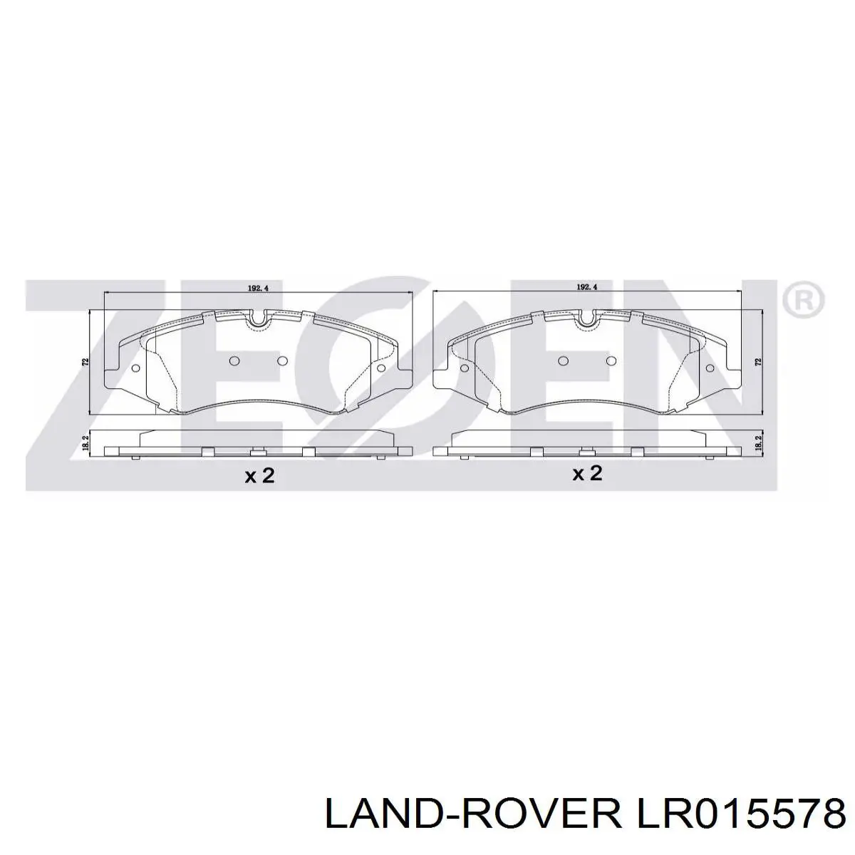 Колодки Land Rover LR015578 цена, от 57.14 USD