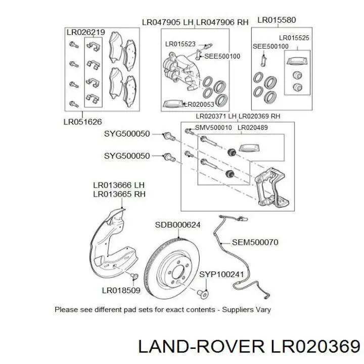 Кронштейн суппорта Land Rover LR020369 цена, от 69.68 USD